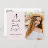 zwarte letters DO afstuderen aankondiging Briefkaart (Voorkant / Achterkant)