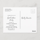 zwarte letters DO afstuderen aankondiging Briefkaart (Achterkant)