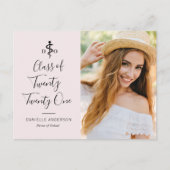 zwarte letters DO afstuderen aankondiging Briefkaart (Voorkant)