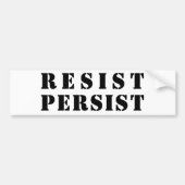 zwarte letters " weerstaan " - witte achtergrond bumpersticker (Voorkant)