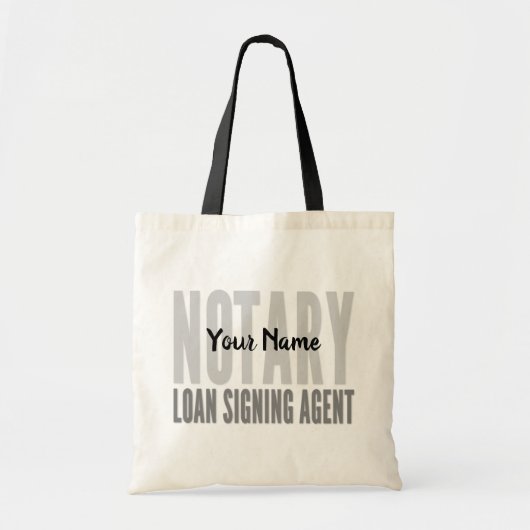 Zwarte lettertype van de Notarische Ondertekenaar  Tote Bag (Voorkant)