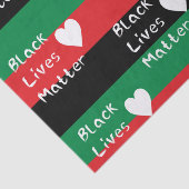 Zwarte levende materie pan-Afrikaans vlagwit hart Tissuepapier (Detail)