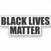 Zwarte levende materie sticker (Voorkant)