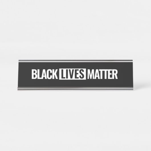 Zwarte levens, aangepast bureau naambordje (Voorkant)