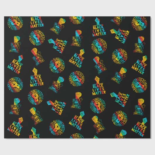 zwarte levens belangrijk x lgbt pride flag equalit cadeaupapier (Vlak)