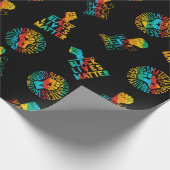 zwarte levens belangrijk x lgbt pride flag equalit cadeaupapier (Hoek)