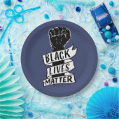 zwarte levens betekenen gelijkheid tussen mannen e papieren bordje (Feest)