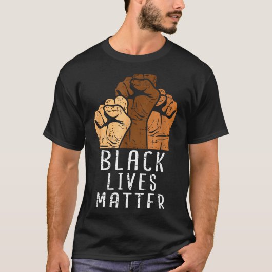 Zwarte Levens Blm Mensenrechten Black History Mont T-shirt (Voorkant)