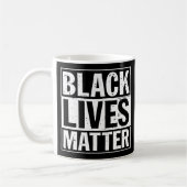 "ZWARTE LEVENS" (dubbelzijdig) Koffiemok (Links)