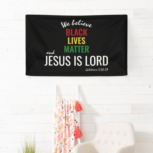 ZWARTE LEVENS | JESUS IS LORD Declaration Spandoek (Insitu)