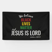 ZWARTE LEVENS | JESUS IS LORD Declaration Spandoek (Horizontaal)