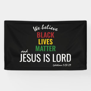 ZWARTE LEVENS   JESUS IS LORD Declaration Spandoek