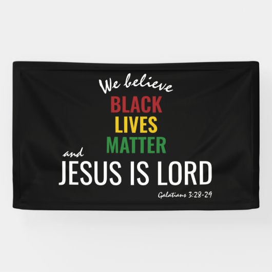 ZWARTE LEVENS | JESUS IS LORD Declaration Spandoek (Horizontaal)