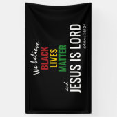 ZWARTE LEVENS | JESUS IS LORD Declaration Spandoek (Verticaal)