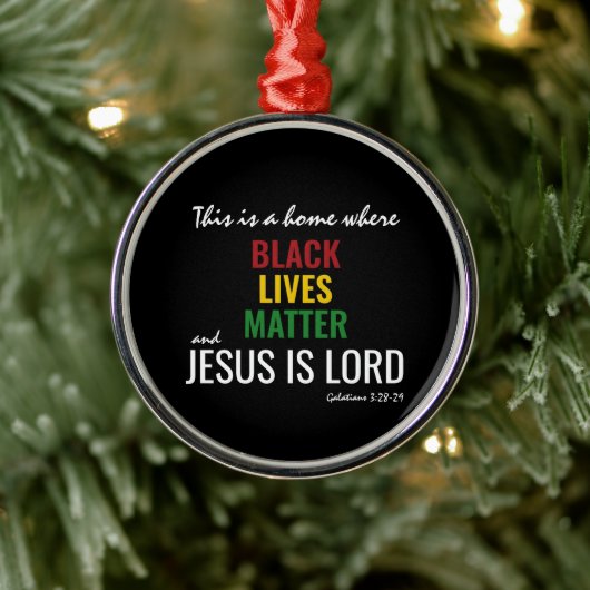 ZWARTE LEVENS | JESUS IS LORD-Galatians Metalen Ornament (Boom)