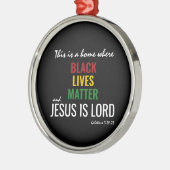 ZWARTE LEVENS | JESUS IS LORD-Galatians Metalen Ornament (Links)
