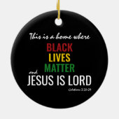 ZWARTE LEVENS | JESUS IS LORD KERAMISCH ORNAMENT (Achterkant)