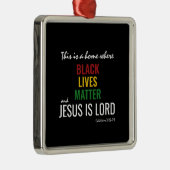 ZWARTE LEVENS | JESUS IS LORD METALEN ORNAMENT (Rechts)