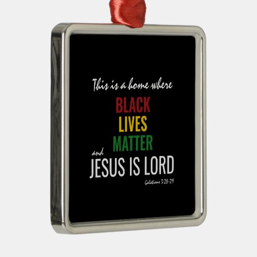 ZWARTE LEVENS | JESUS IS LORD METALEN ORNAMENT (Rechts)