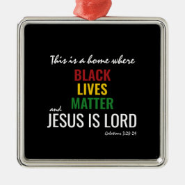 ZWARTE LEVENS | JESUS IS LORD METALEN ORNAMENT