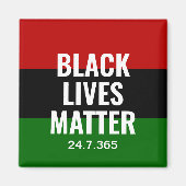 ZWARTE LEVENS KWESTIE 24 7 365 BLM BHM MAGNEET (Voorkant)