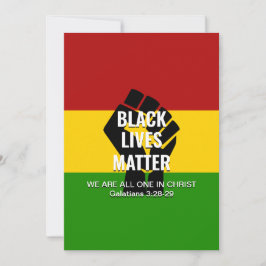 ZWARTE LEVENS KWESTIE, allemaal één in CHRIST Chri Feestdagenkaart