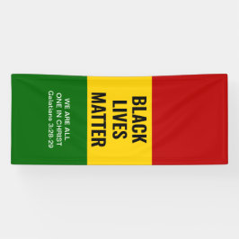 ZWARTE LEVENS KWESTIE, allemaal één in CHRIST Chri Spandoek