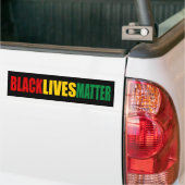 "ZWARTE LEVENS KWESTIE" BUMPERSTICKER (Op Truck)