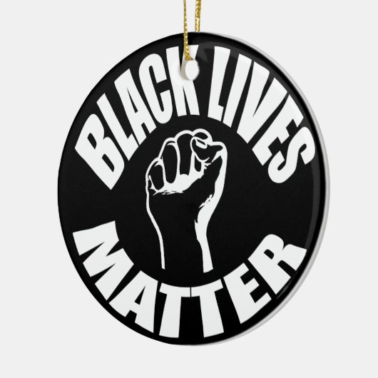 "ZWARTE LEVENS KWESTIE" KERAMISCH ORNAMENT (Links)