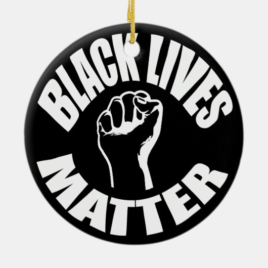 "ZWARTE LEVENS KWESTIE" KERAMISCH ORNAMENT (Achterkant)