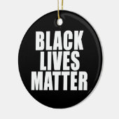 "ZWARTE LEVENS KWESTIE" KERAMISCH ORNAMENT (Links)