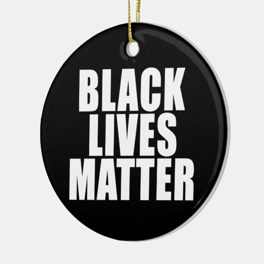 "ZWARTE LEVENS KWESTIE" KERAMISCH ORNAMENT (Links)