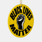 "ZWARTE LEVENS KWESTIE" KERAMISCH ORNAMENT (Rechts)