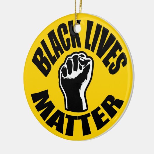 "ZWARTE LEVENS KWESTIE" KERAMISCH ORNAMENT (Links)