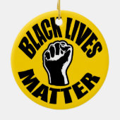 "ZWARTE LEVENS KWESTIE" KERAMISCH ORNAMENT (Achterkant)