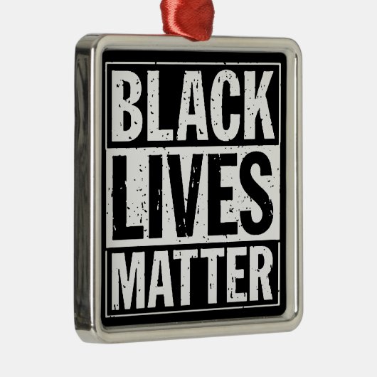 "ZWARTE LEVENS KWESTIE" METALEN ORNAMENT (Rechts)