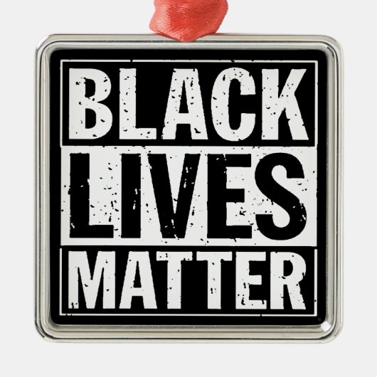 "ZWARTE LEVENS KWESTIE" METALEN ORNAMENT (Voorkant)