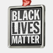 "ZWARTE LEVENS KWESTIE" METALEN ORNAMENT (Links)