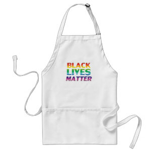 Zwarte levens materie, pride lgbt lgbtq regenboogs standaard schort