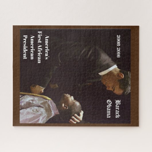 ZWARTE LEVENS MATTER BARACK OBAMA LEGPUZZEL (Horizontaal)