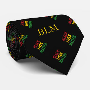 ZWARTE LEVENS MATTER BHM  MONOGRAM STROPDAS