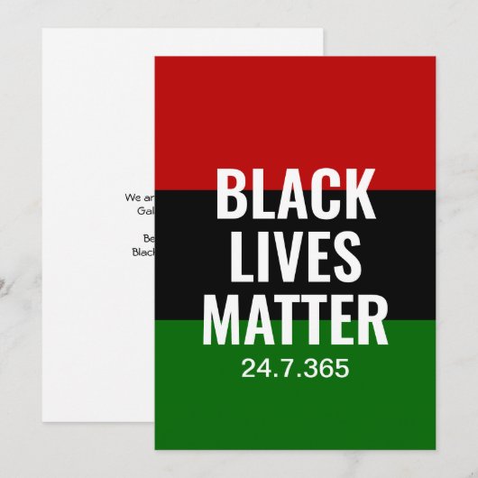 ZWARTE LEVENS MATTER BLM BHM 24.7.365 (Voorkant / Achterkant)