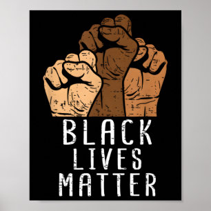 Zwarte Levens Probleem Blm Mensenrechten Zwarte Ge Poster