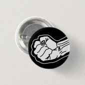 zwarte levens ronde button 3,2 cm (Voorkant /achterkant)