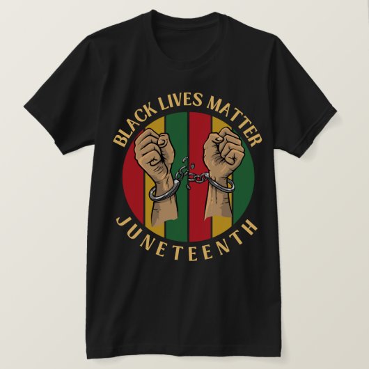 Zwarte Levens Tellen | Juneteenth | Zwarte Geschie T-shirt (Design voorkant)