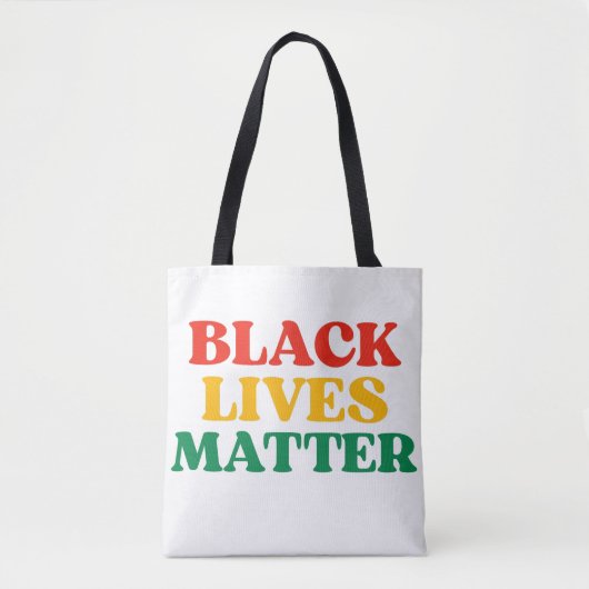 Zwarte Levens Tellen Tote Bag (Voorkant)