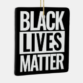 Zwarte levens zijn aangepast kerstmis keramisch ornament (Rechts)