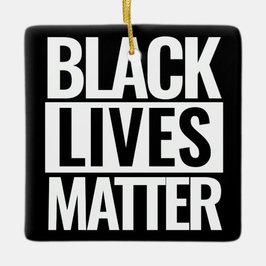 Zwarte levens zijn aangepast kerstmis keramisch ornament (Voorkant)