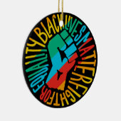 zwarte levens zijn belangrijk x lgbt - pride vlag  keramisch ornament (Rechts)