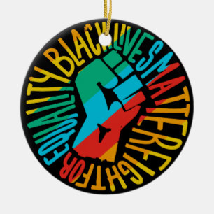 zwarte levens zijn belangrijk x lgbt - pride vlag keramisch ornament